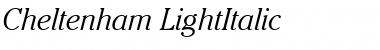 Download Cheltenham LightItalic Font Title Preview
