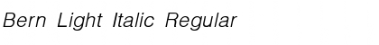 Download Bern Light Italic Regular Font Title Preview