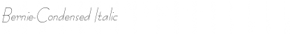 Download Bernie-Condensed Italic Font Title Preview