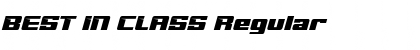 Download BEST IN CLASS Regular Font Title Preview