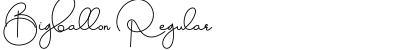 Download Bigballon Regular Font Title Preview