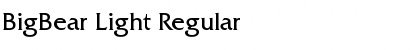 Download BigBear Light Regular Font Title Preview