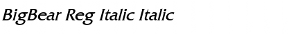 Download BigBear Reg Italic Italic Font Title Preview