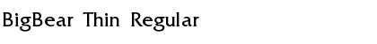 Download BigBear Thin Regular Font Title Preview