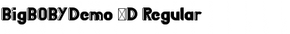 Download BigBOBY Demo 3D Regular Font Title Preview