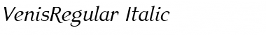 Download VenisRegular Italic Regular Font