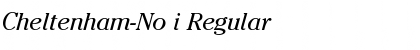 Download Cheltenham-No i Regular Font Title Preview