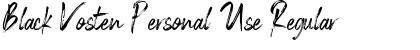 Download Black Vosten Personal Use Regular Font Title Preview