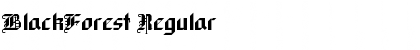 Download BlackForest Regular Font Title Preview