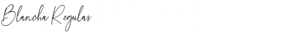 Download Blancha Regular Font Title Preview
