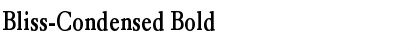 Download Bliss-Condensed Bold Font Title Preview