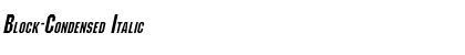 Download Block-Condensed Italic Font Title Preview
