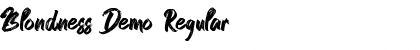 Download Blondness Demo Regular Font Title Preview