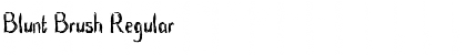 Download Blunt Brush Regular Font Title Preview