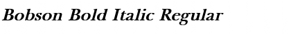 Download Bobson Bold Italic Regular Font Title Preview