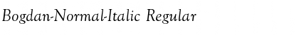 Download Bogdan-Normal-Italic Regular Font Title Preview