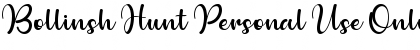 Download Bollinsh Hunt Personal Use Only Regular Font Title Preview