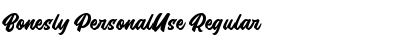 Download Bonesly PersonalUse Regular Font Title Preview