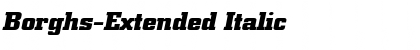 Download Borghs-Extended Italic Font Title Preview