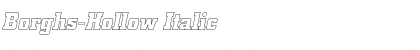 Download Borghs-Hollow Italic Font Title Preview