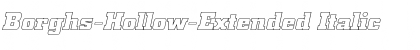 Download Borghs-Hollow-Extended Italic Font Title Preview