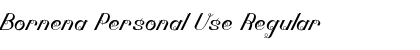 Download Bornena Personal Use Regular Font Title Preview