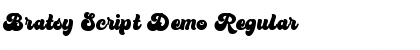 Download Bratsy Script Demo Regular Font Title Preview