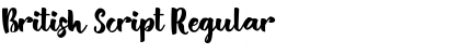 Download British Script Regular Font Title Preview