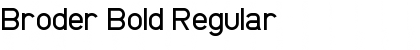Download Broder Bold Regular Font Title Preview