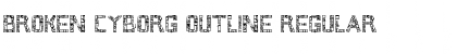 Download Broken Cyborg Outline Regular Font Title Preview