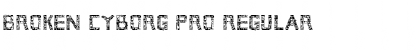 Download Broken Cyborg Pro Regular Font Title Preview
