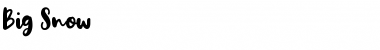 Download Big Snow Big Snow Font Title Preview