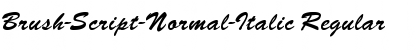 Download Brush-Script-Normal-Italic Regular Font Title Preview