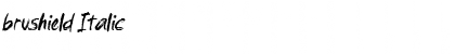 Download brushield Italic Font Title Preview
