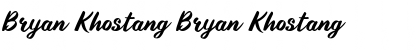Download Bryan Khostang Bryan Khostang Font Title Preview