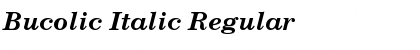 Download Bucolic Italic Regular Font Title Preview