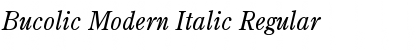 Download Bucolic Modern Italic Regular Font Title Preview