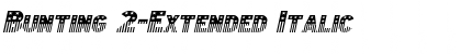 Download Bunting 2-Extended Italic Font Title Preview