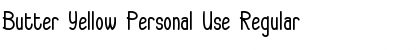 Download Butter Yellow Personal Use Regular Font Title Preview