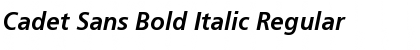 Download Cadet Sans Bold Italic Regular Font
