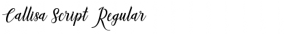 Download Callisa Script Regular Font Title Preview