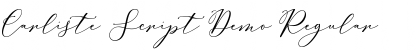 Download Carliste Script Demo Regular Font Title Preview