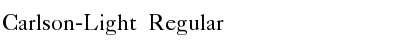 Download Carlson-Light Regular Font Title Preview