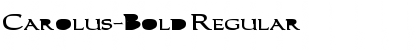 Download Carolus-Bold Regular Font Title Preview