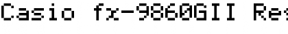Download Casio fx-9860GII Regular Font Title Preview