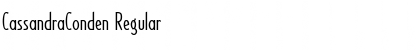 Download CassandraConden Regular Font Title Preview