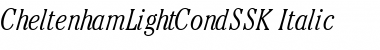 Download CheltenhamLightCondSSK Italic Font Title Preview