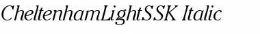 Download CheltenhamLightSSK Italic Font Title Preview