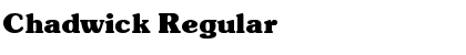 Download Chadwick Regular Font Title Preview