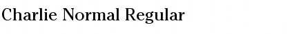 Download Charlie Normal Regular Font Title Preview